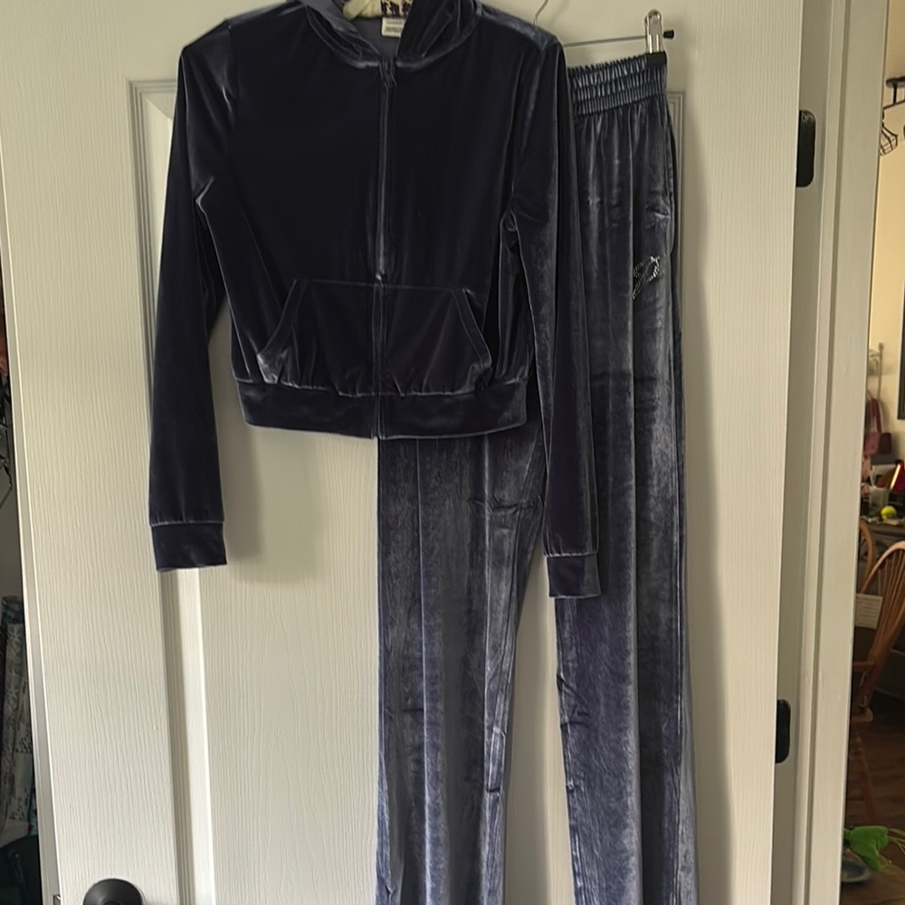 PINK Victoria's Secret Navy Velour Tracksuit